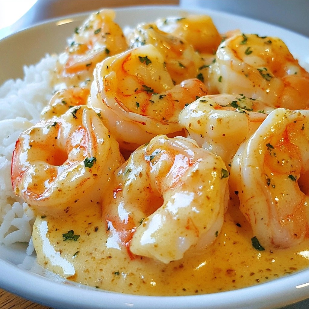 5-Ingredient Creamy Garlic Shrimp Easy Dinner Recipe