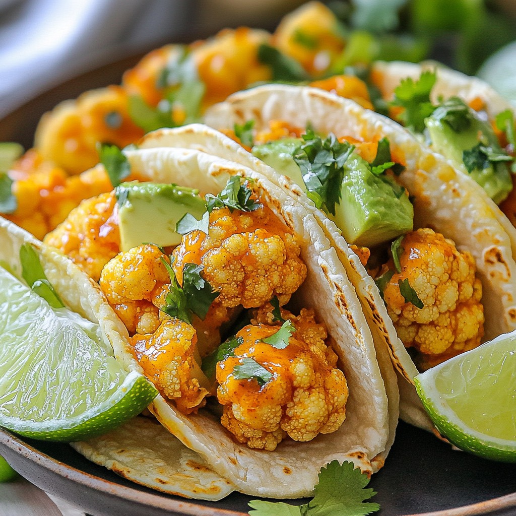 Vegan Buffalo Cauliflower Tacos Flavorful and Easy Recipe
