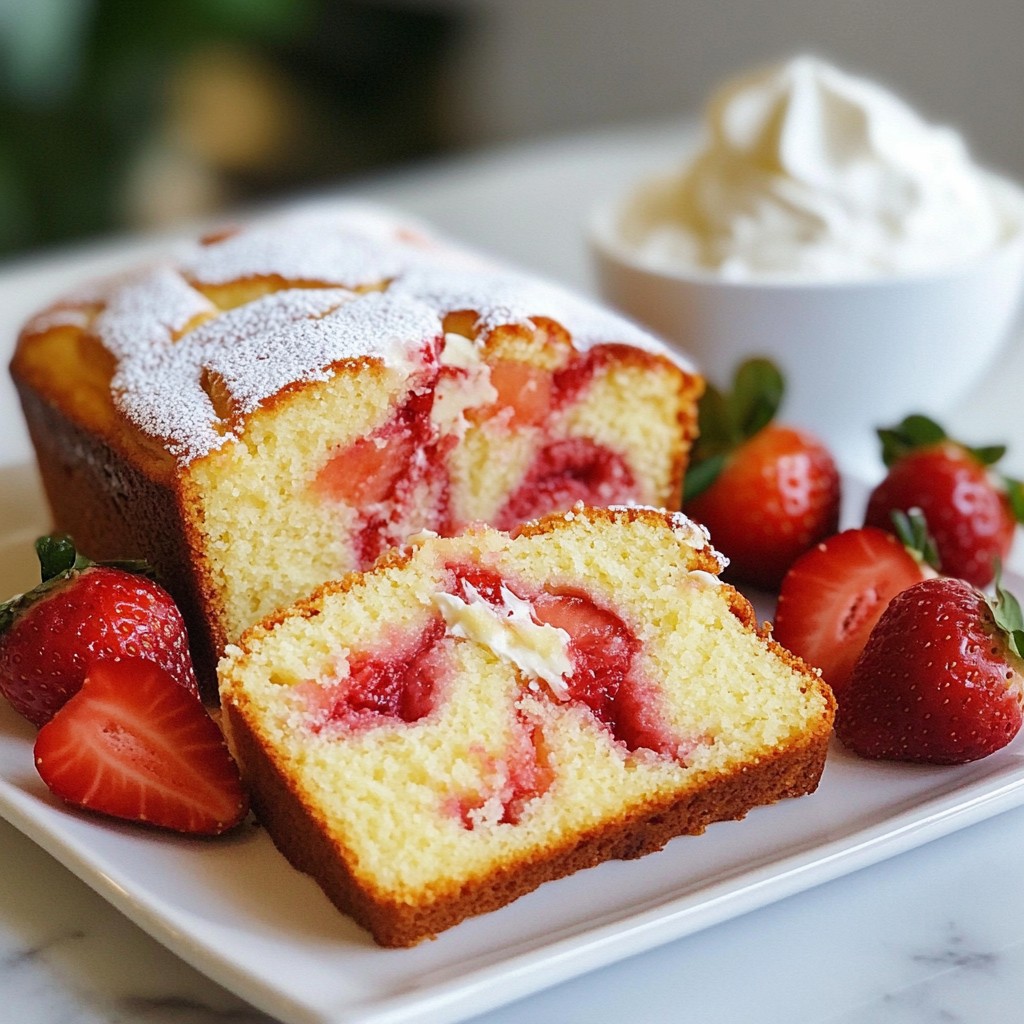 Strawberry Cream Cheese Pound Cake Delightful Treat