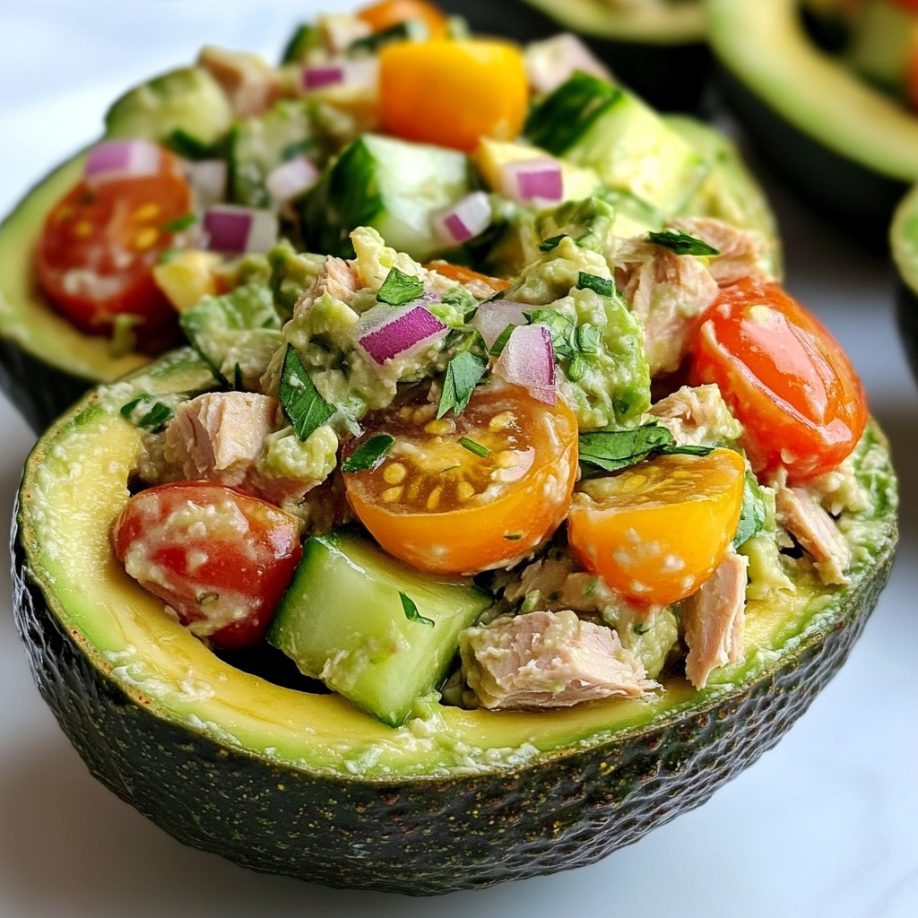 No-Cook Quick Avocado Tuna Salad Bowl Recipe