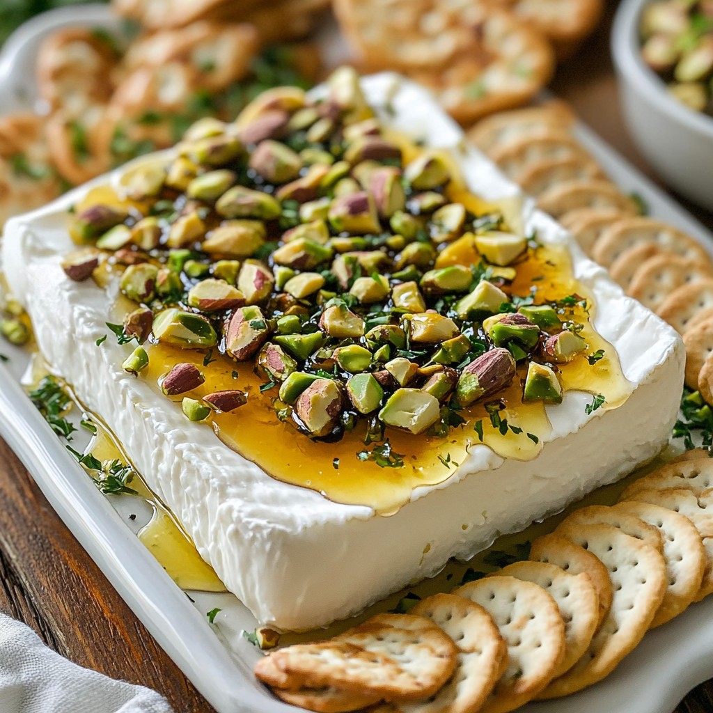 Easiest Boursin Pistachio Honey Appetizer Delight