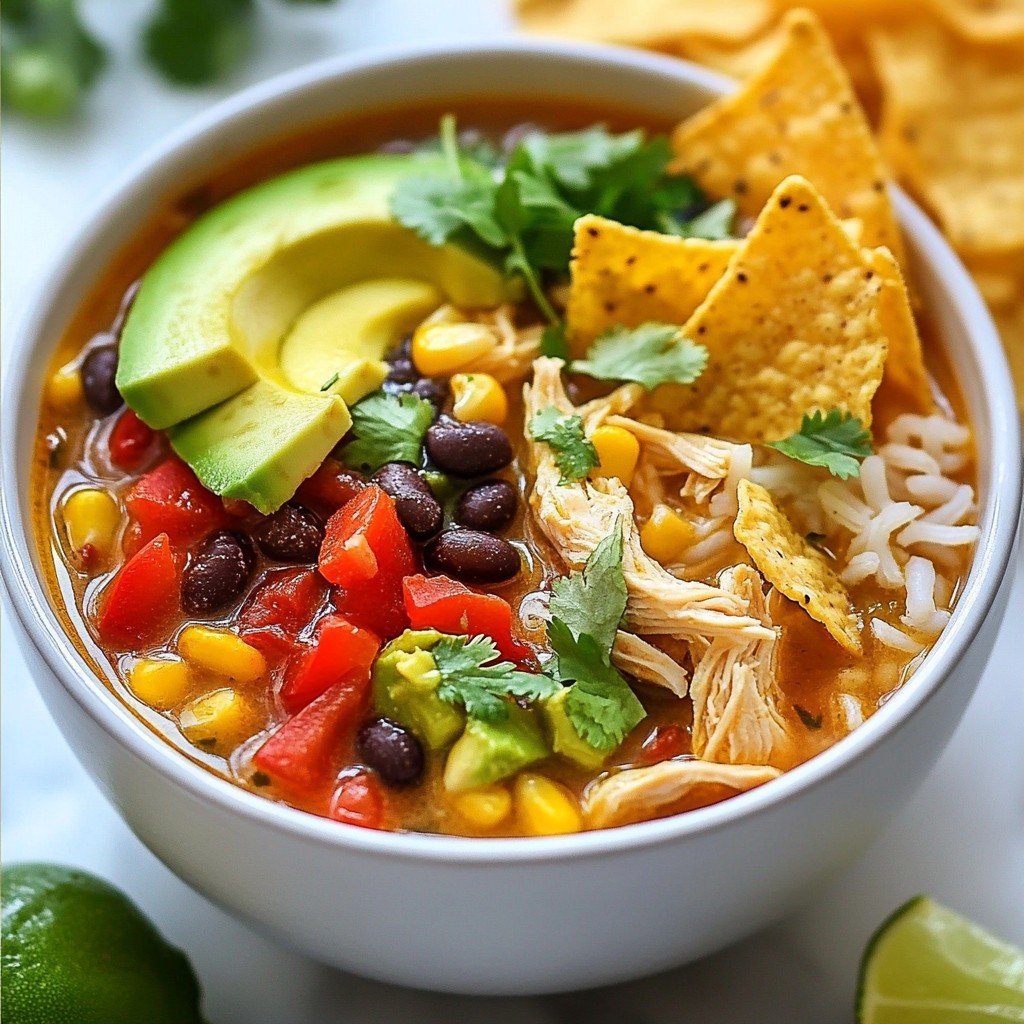 Mexican Lime Chicken Rice Soup Flavorful Comfort Bowl
