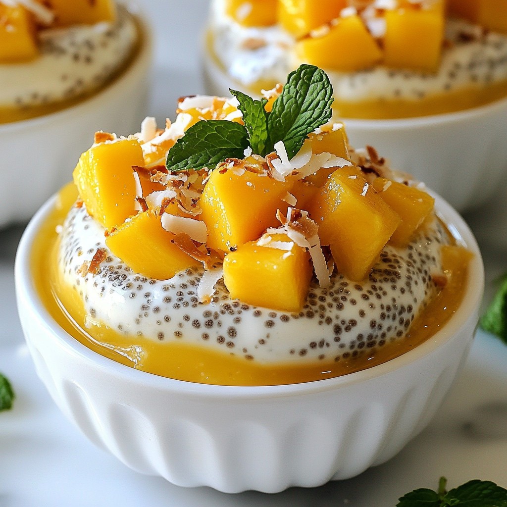 Tropical Mango Coconut Chia Pudding Easy Delight