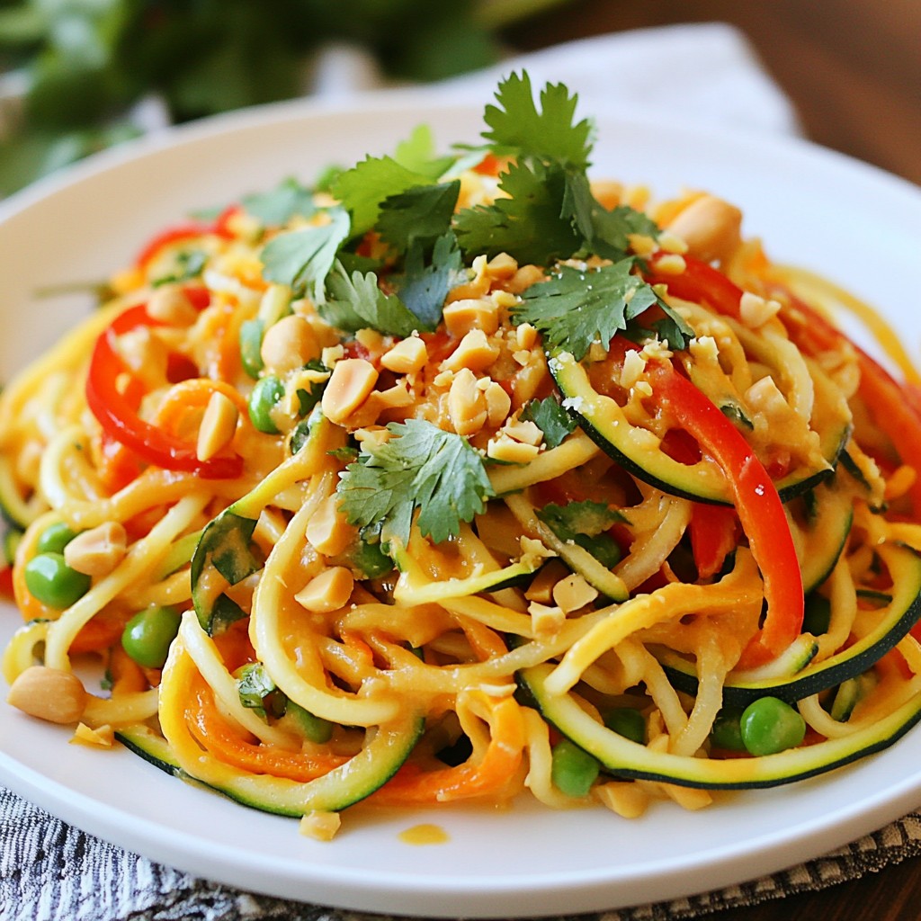 Thai Peanut Zoodle Stir Fry Easy and Flavorful Meal
