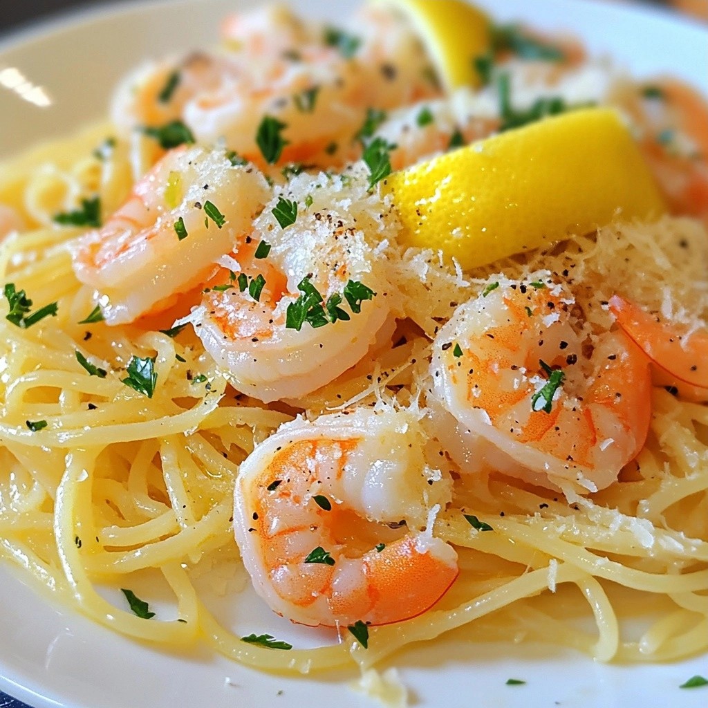 Savory 15-Minute Lemon Garlic Shrimp Pasta Recipe