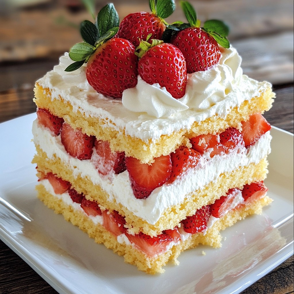 Strawberry Shortcake Layer Cake Scrumptious and Sweet