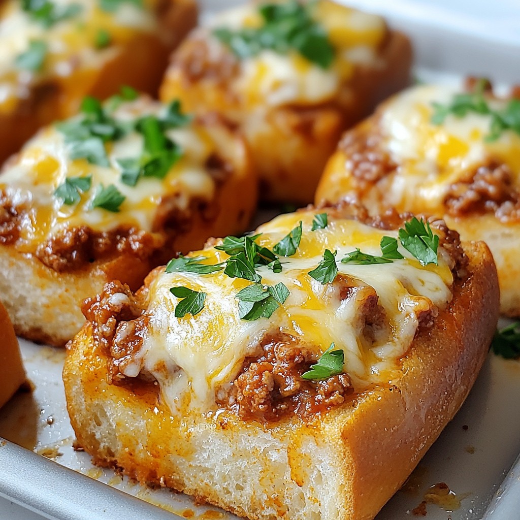 Cheesy Garlic Bread Sloppy Joes Tasty and Easy Meal