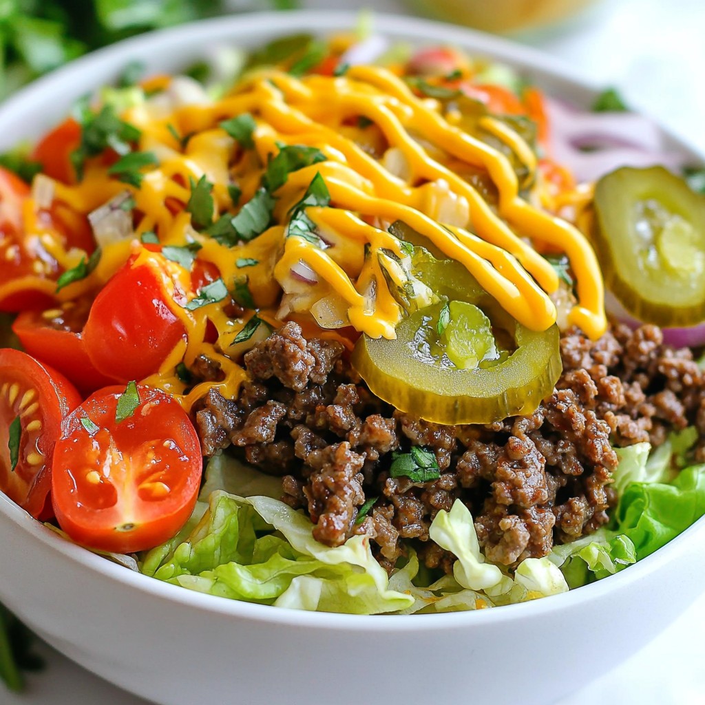 Burger Bowls with Special Sauce Flavorful Meal Idea