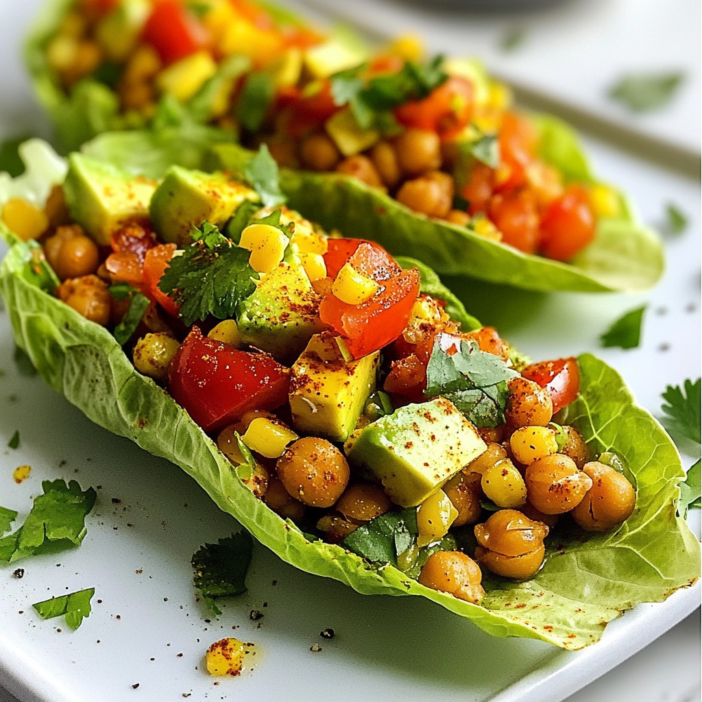 Quick Spicy Chickpea Lettuce Cups Healthy Delight