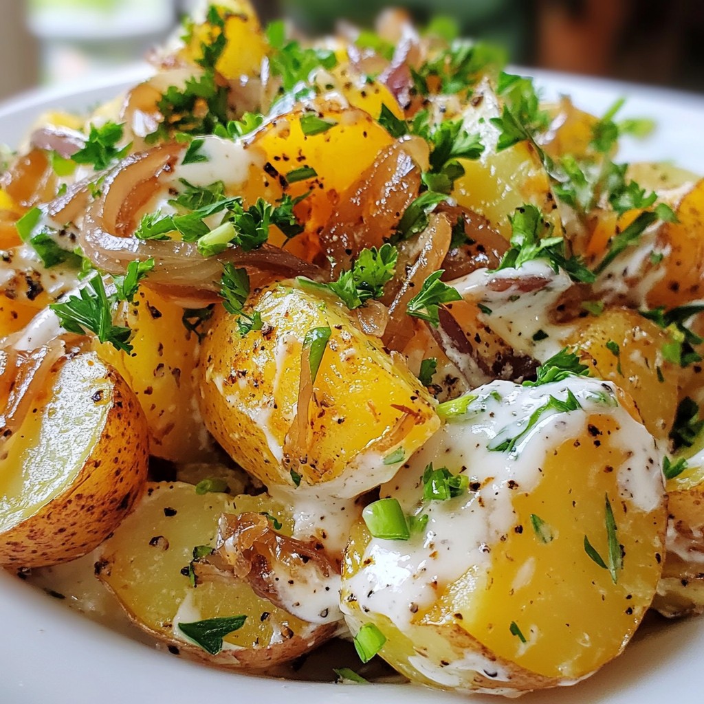 French Onion Potato Salad Flavorful and Easy Recipe