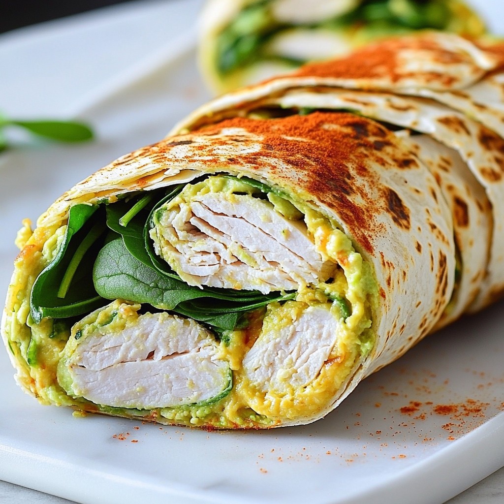 Speedy Turkey Avocado Spinach Wrap for Quick Lunch