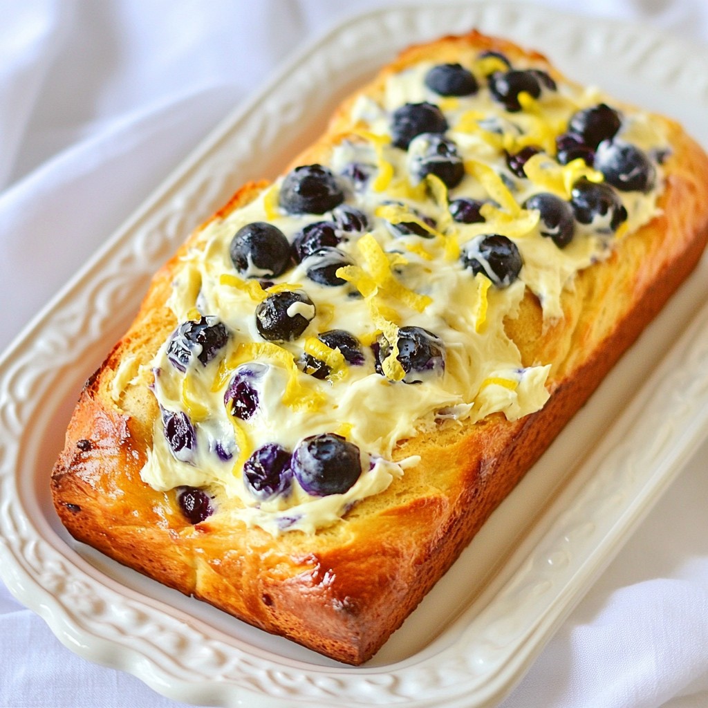 Blueberry Lemon Cream Cheese Sourdough Bread Delight