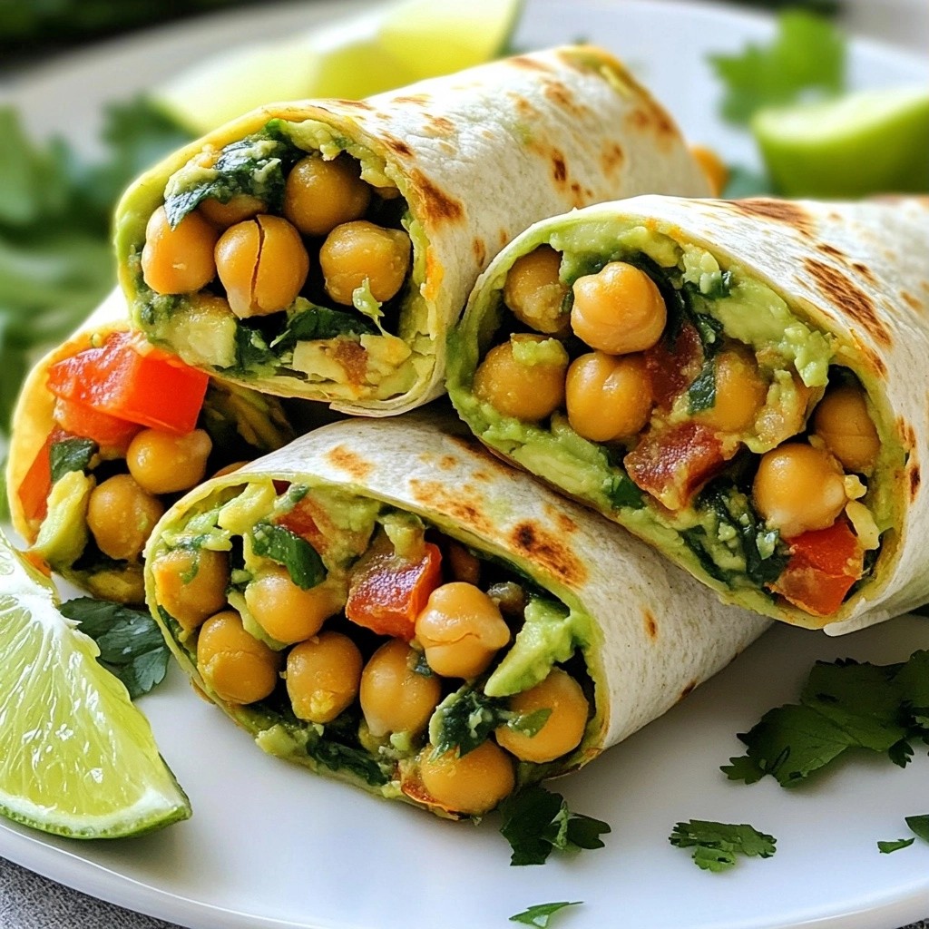 Quick Spicy Chickpea Avocado Wraps Filled with Flavor