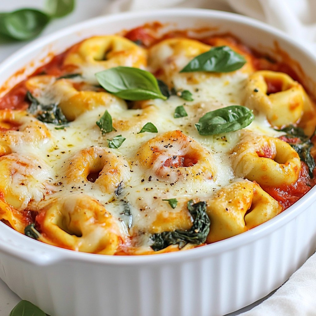 5-Ingredient Cheesy Spinach Tortellini Delight