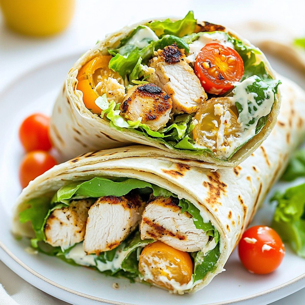 Fast Grilled Chicken Caesar Wraps Quick and Easy Meal