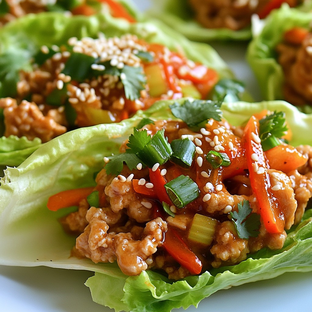 Quick Sweet Chili Chicken Lettuce Wraps Simple Dish
