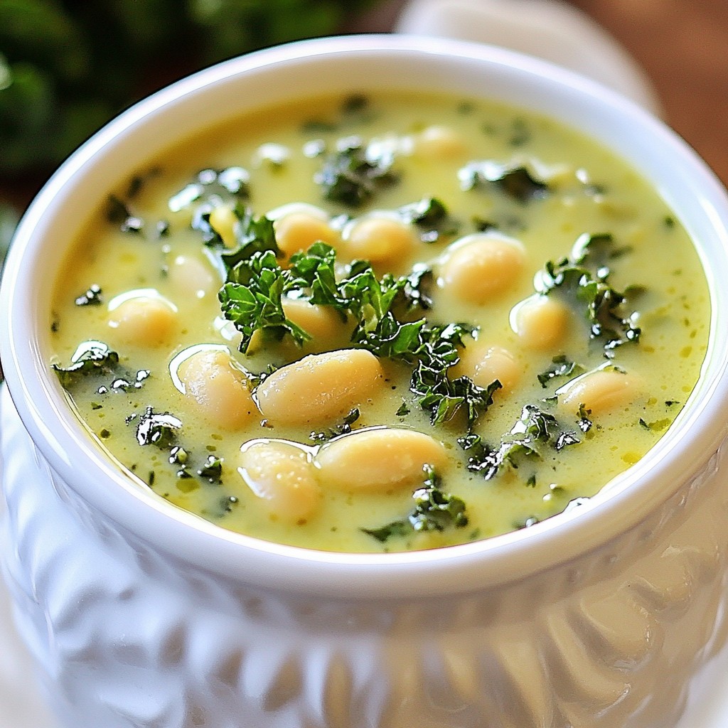Creamy White Bean Kale Soup Tasty and Healthy Meal