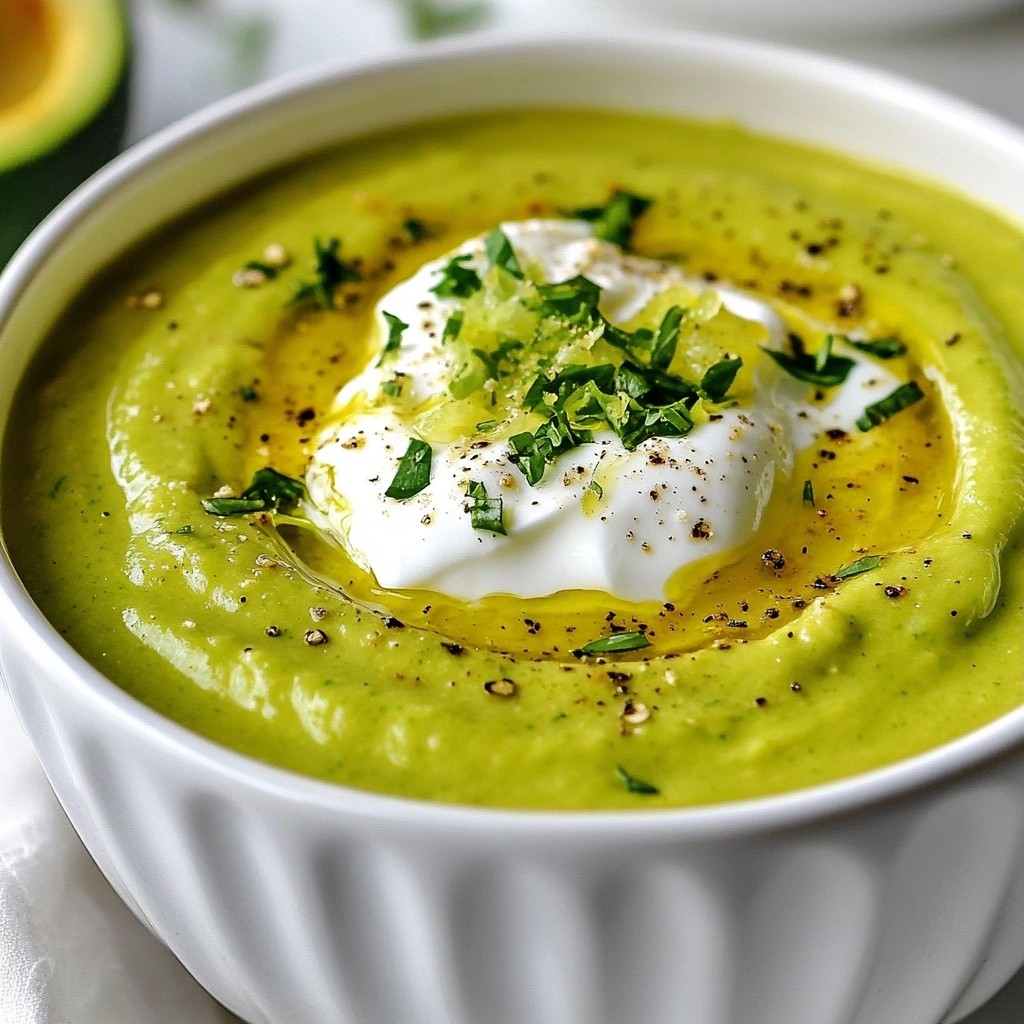5-Ingredient Quick Creamy Avocado Soup Delight