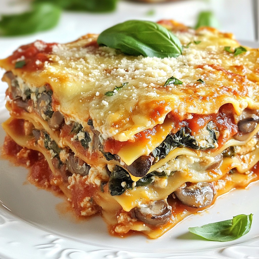 Spinach Mushroom Lasagna Healthy and Flavorful Recipe