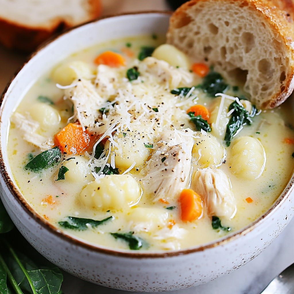 Slow Cooker Creamy Chicken Gnocchi Soup Delight