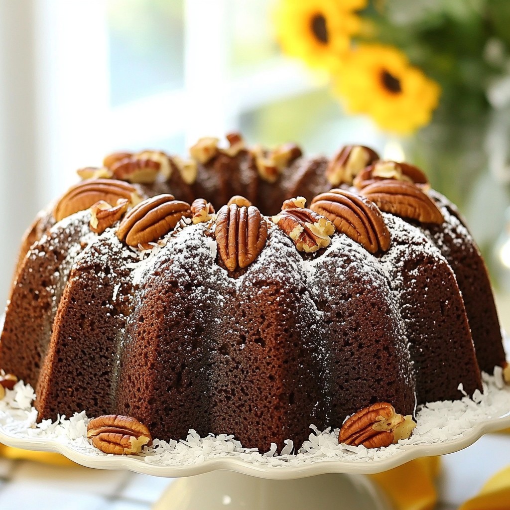 German Chocolate Pecan Pound Cake Delightful Recipe