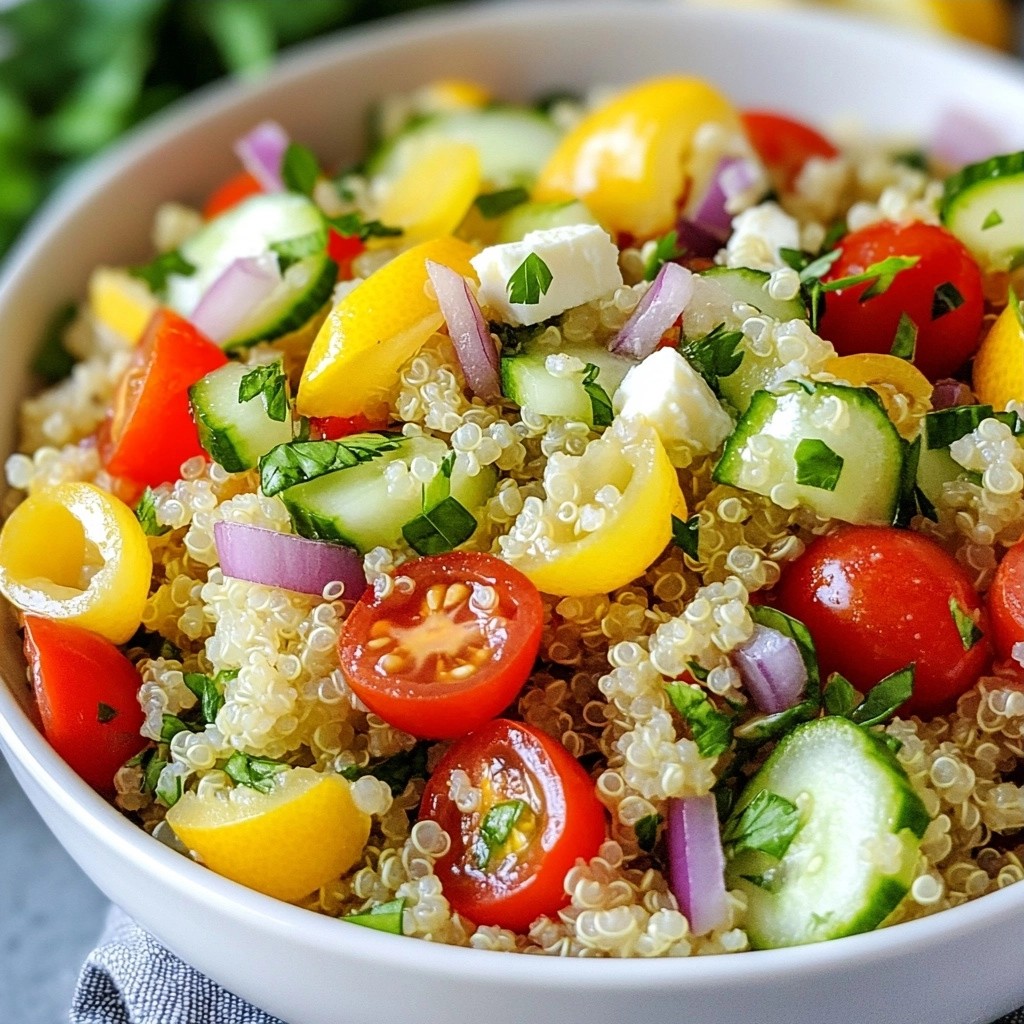 Quick Herb Lemon Quinoa Bowls for Healthy Meals