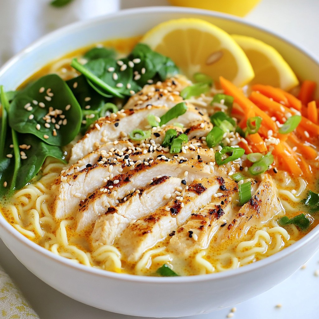 Creamy Garlic Chicken Ramen Flavorful Dinner Delight