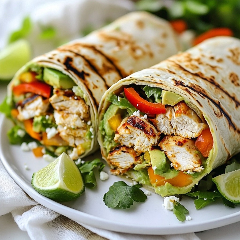 Quick Chicken Avocado Wraps Easy and Healthy Lunch