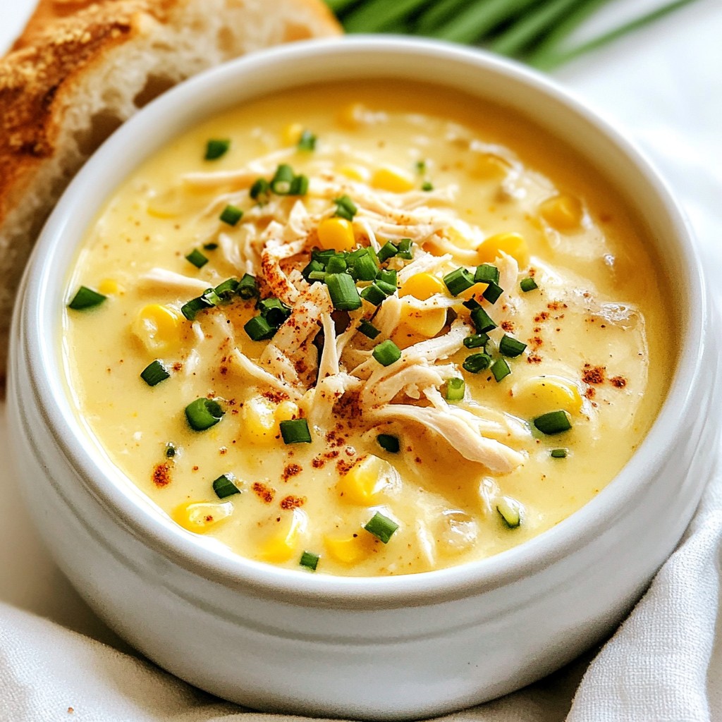 Corn Chicken Chowder Creamy and Comforting Delight