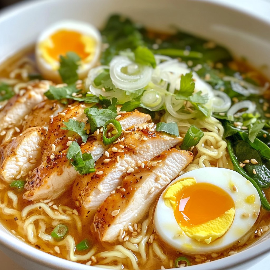 Fiery Garlic Chicken Ramen Flavorful Comfort Bowl