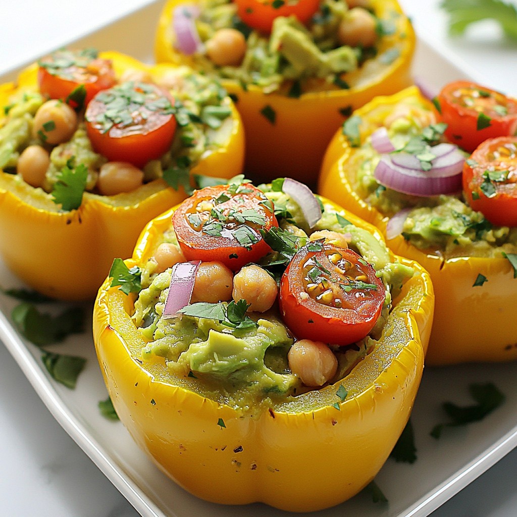 Fast Avocado Chickpea Stuffed Peppers Delight