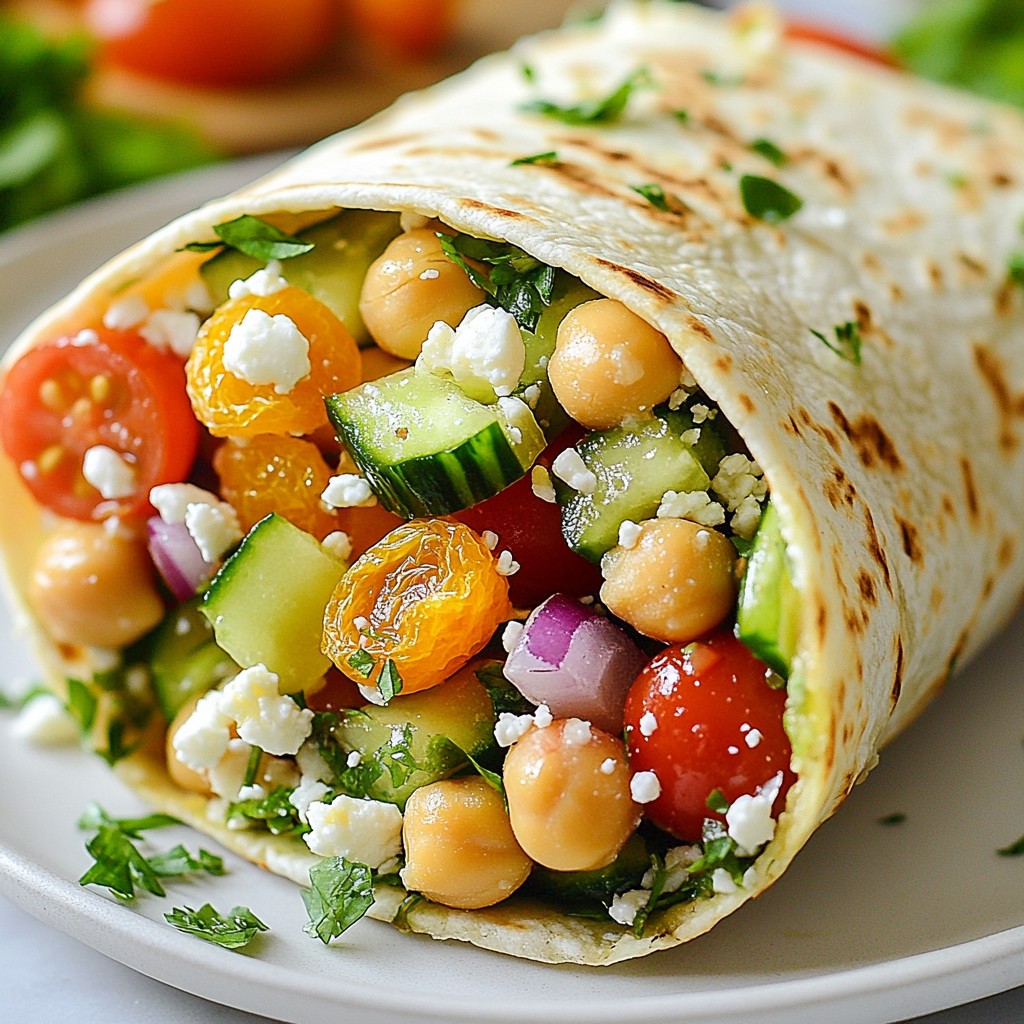 Fast Moroccan Chickpea Salad Wrap Delightful Recipe