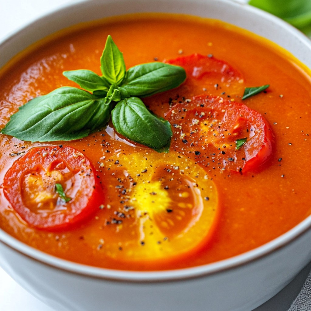 Roasted Tomato Pepper Soup Delicious and Simple Meal