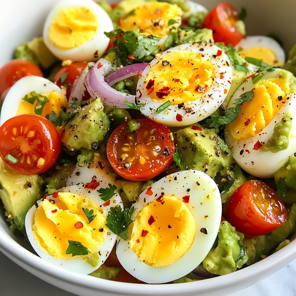 Workout Egg and Avocado Salad Nutritious and Easy Recipe
