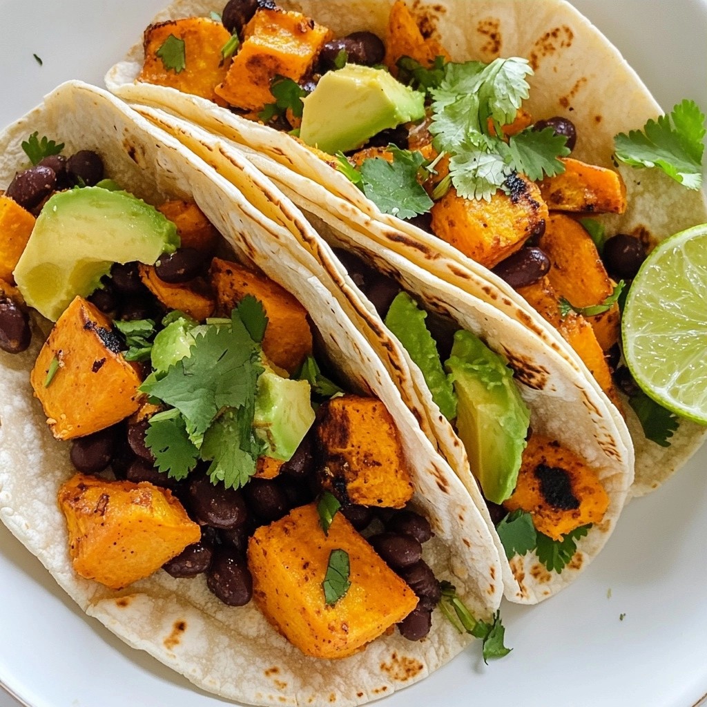 Savory 5-Ingredient Sweet Potato Black Bean Tacos