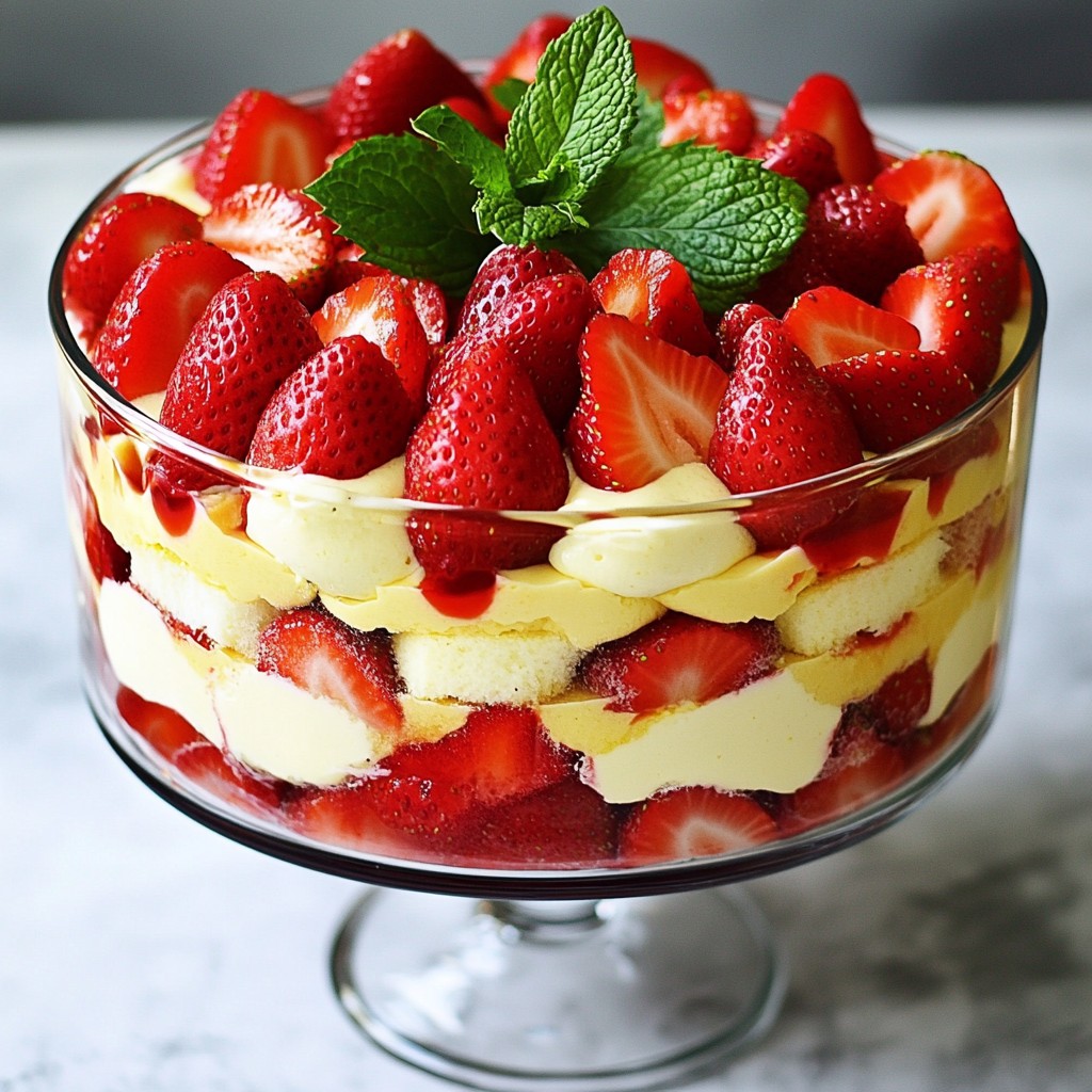 Strawberry Custard Trifle Delectable and Easy Treat
