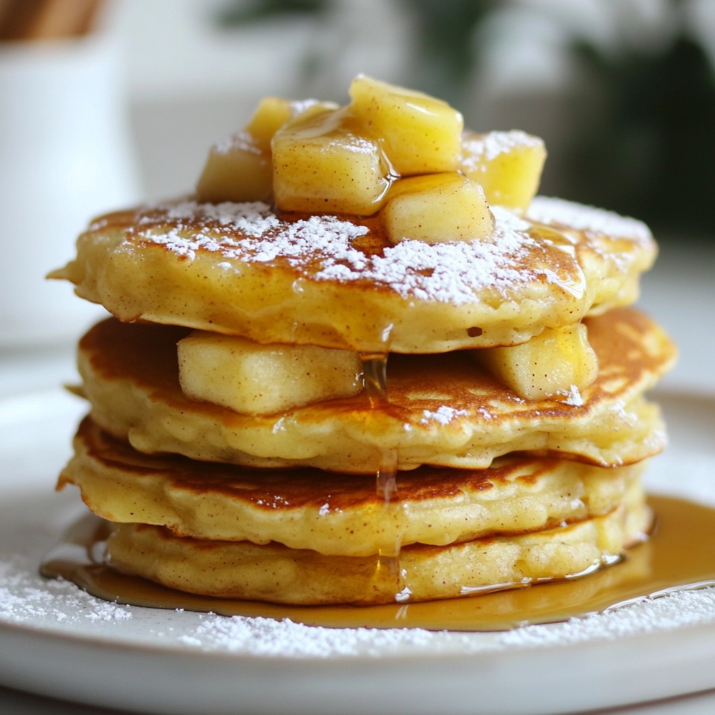 Fast Fluffy Cinnamon Apple Pancakes for Breakfast Delight