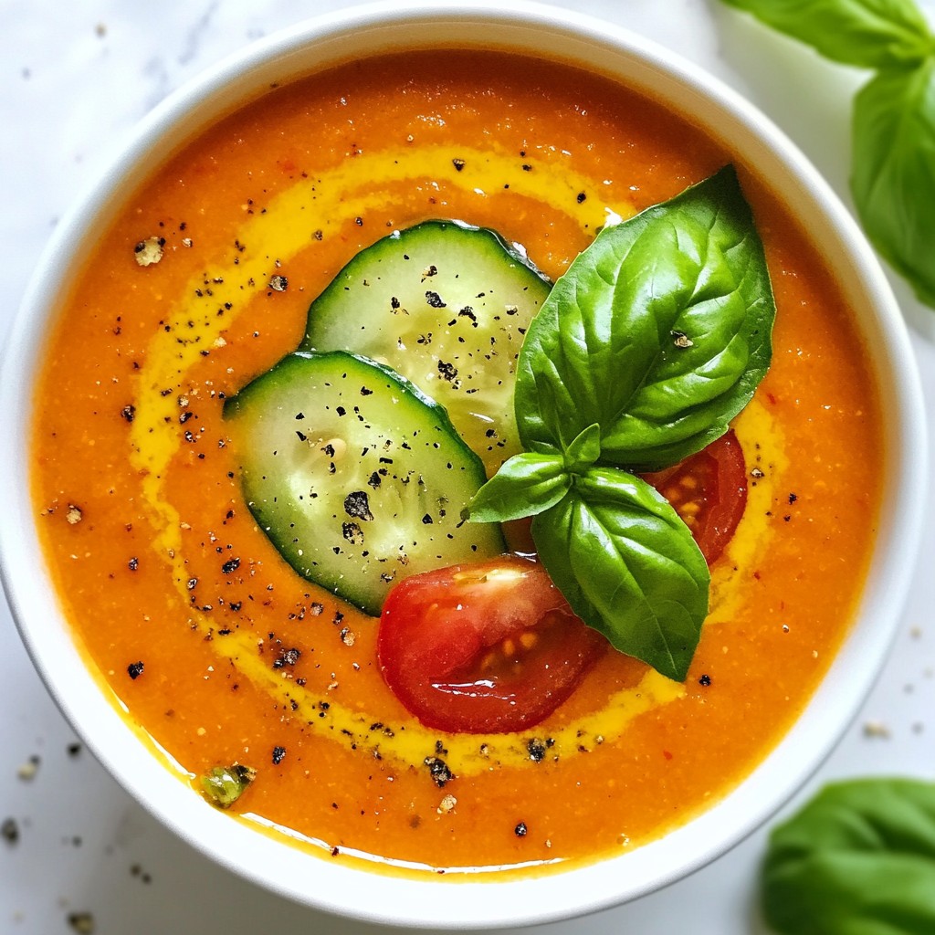 Chilled Quick Gazpacho Soup Refreshing and Easy Recipe