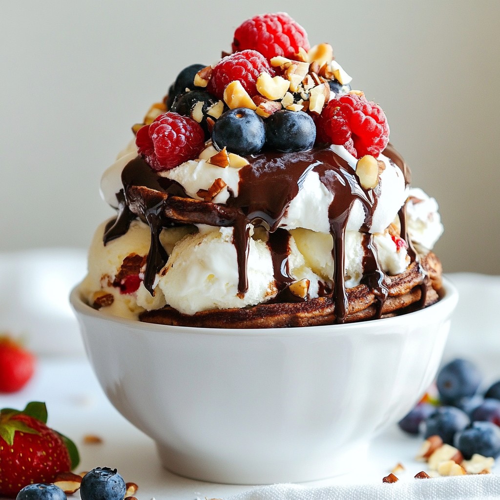 Gluten-Free Cocoa Pancake Ice Cream Parfait Delight