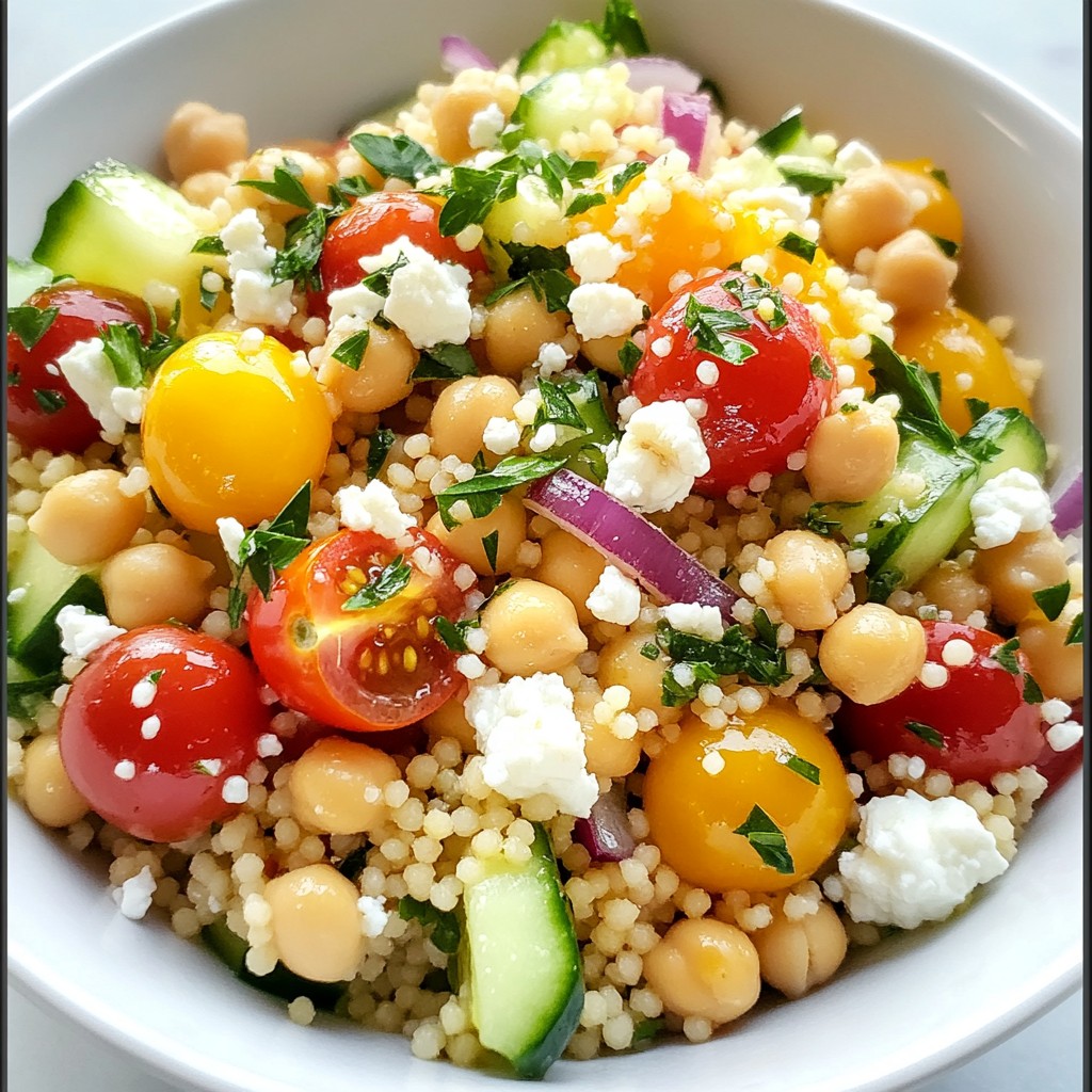 No-Cook Quick Mediterranean Couscous Salad Delight