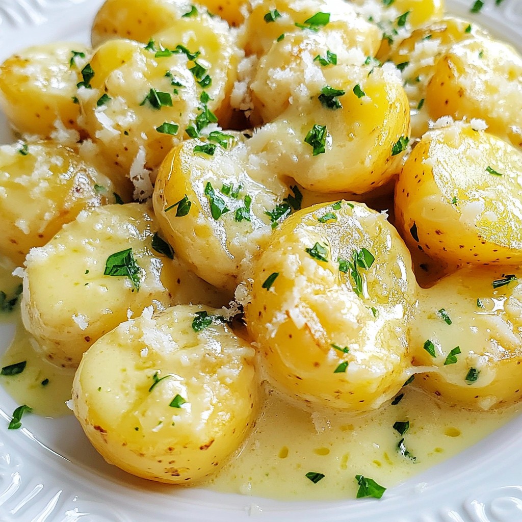 Creamy Garlic Baby Potatoes Rich and Flavorful Dish
