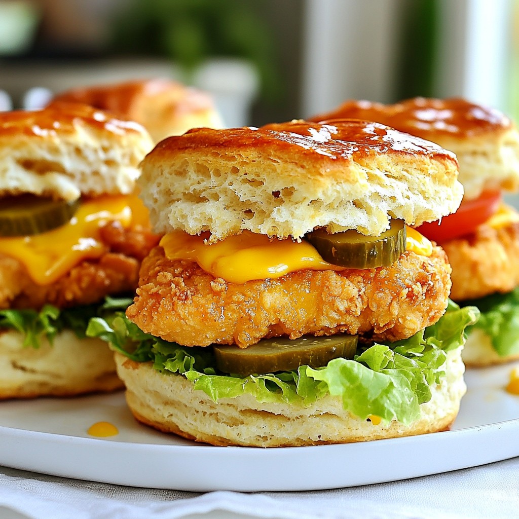 Honey Butter Chicken Biscuit Sandwiches Delightful Meal