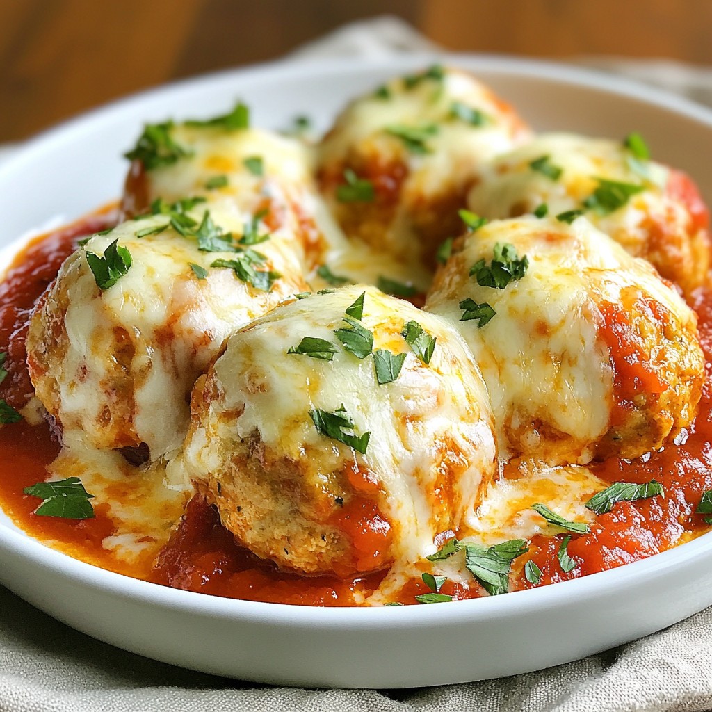 Baked Chicken Parmesan Meatballs Flavorful and Easy