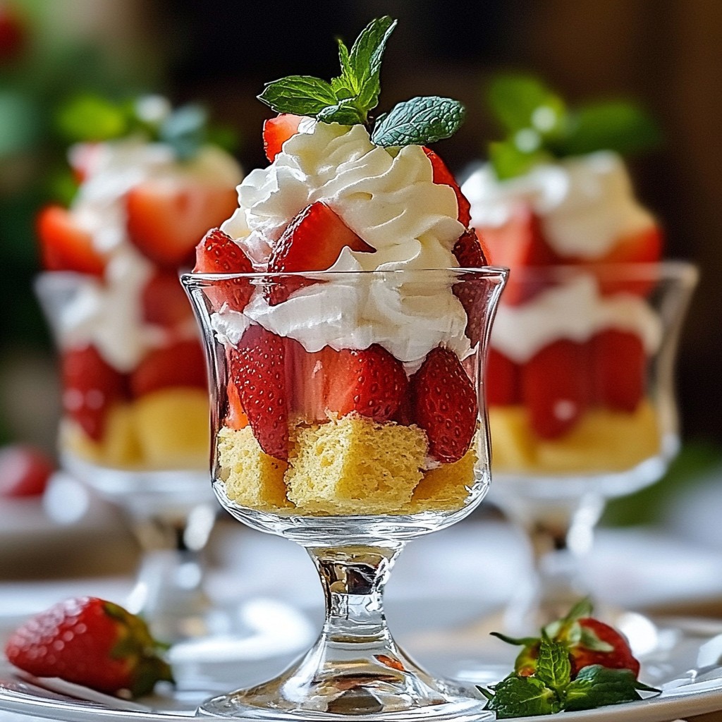 Valentine's Strawberry Shortcake Cups Delightful Treat