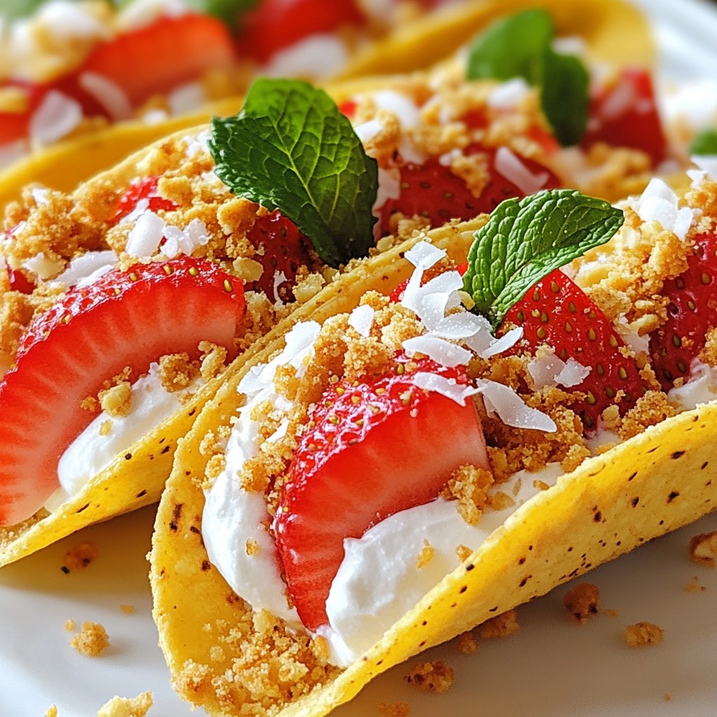 Savory Strawberry Crunch Cheesecake Tacos Delight