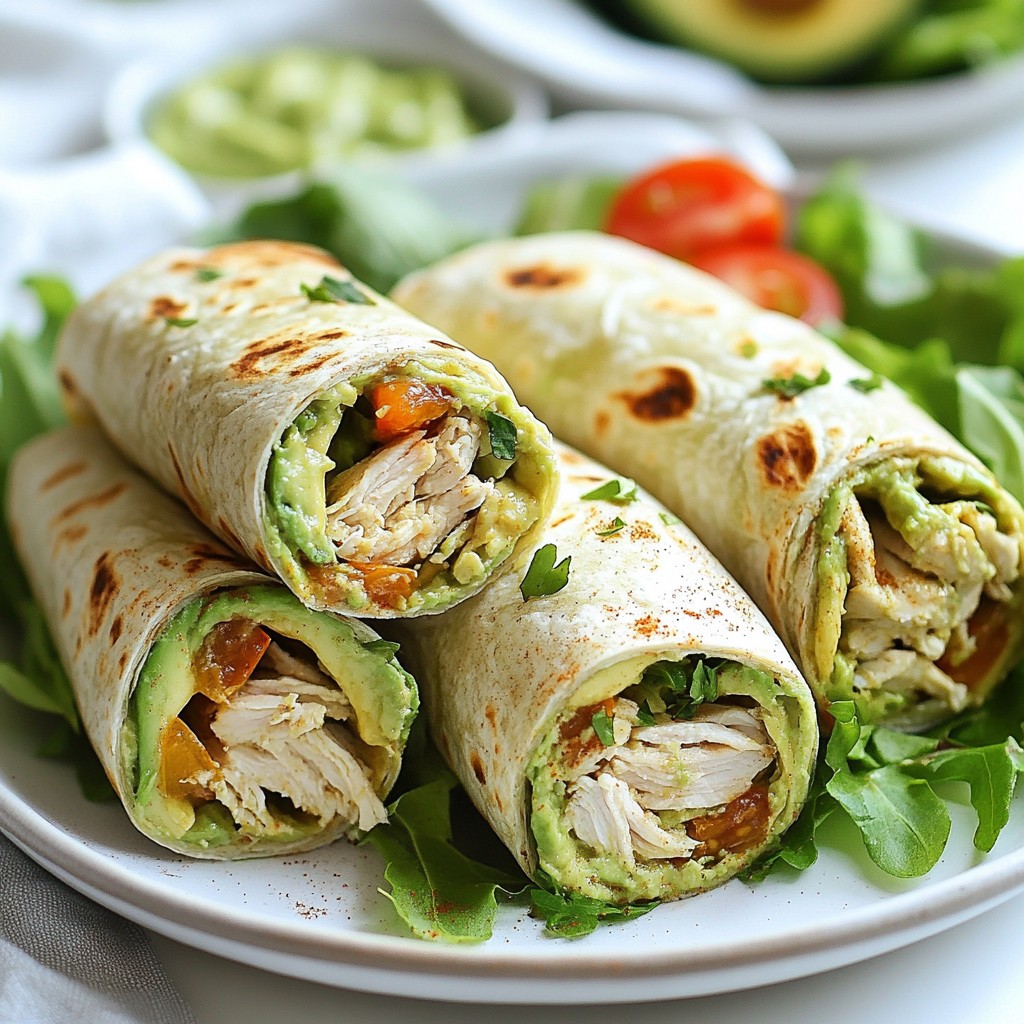 Quick Chicken Avocado Wraps Delightful and Easy Meal