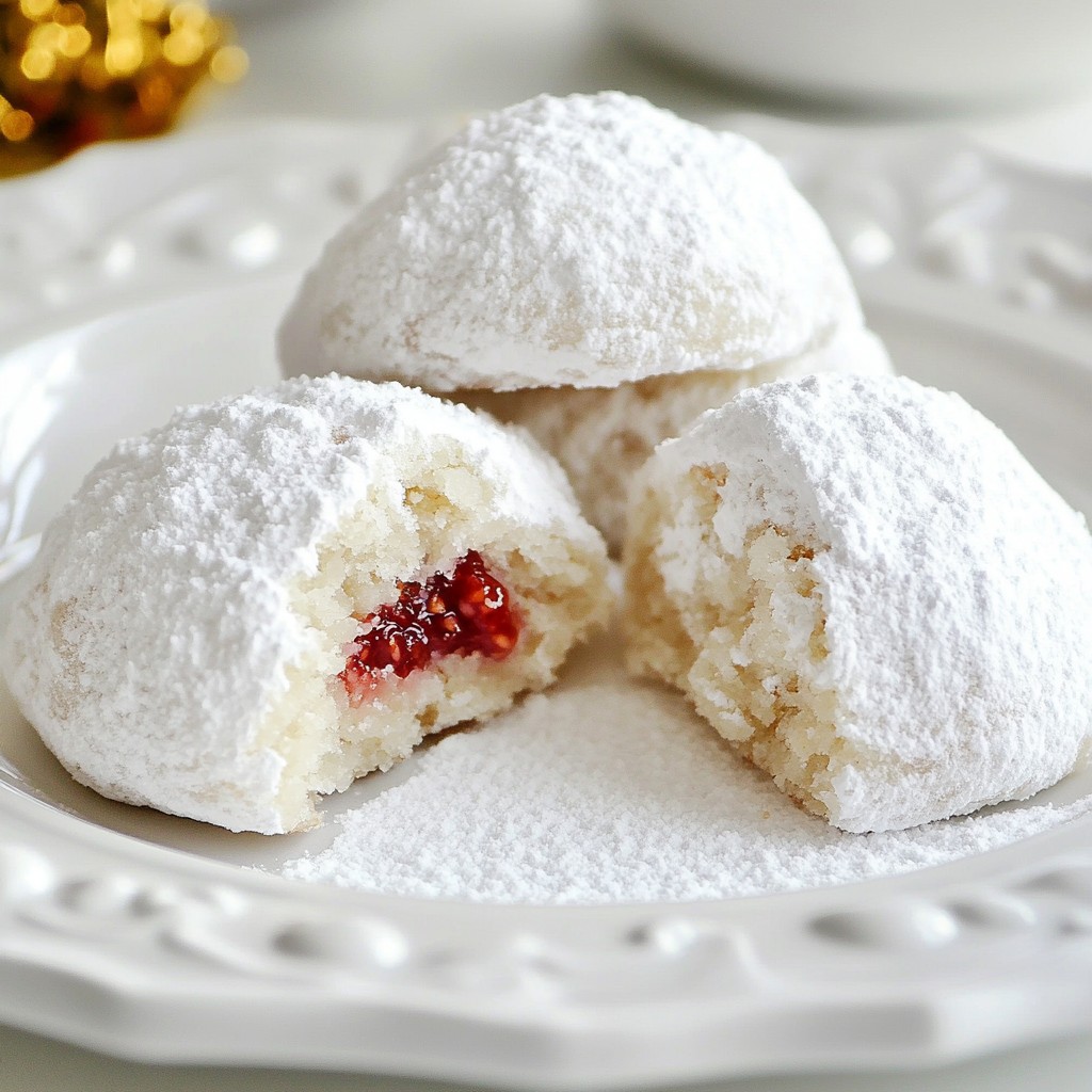 Raspberry Almond Snowball Cookies Tasty and Simple Treat