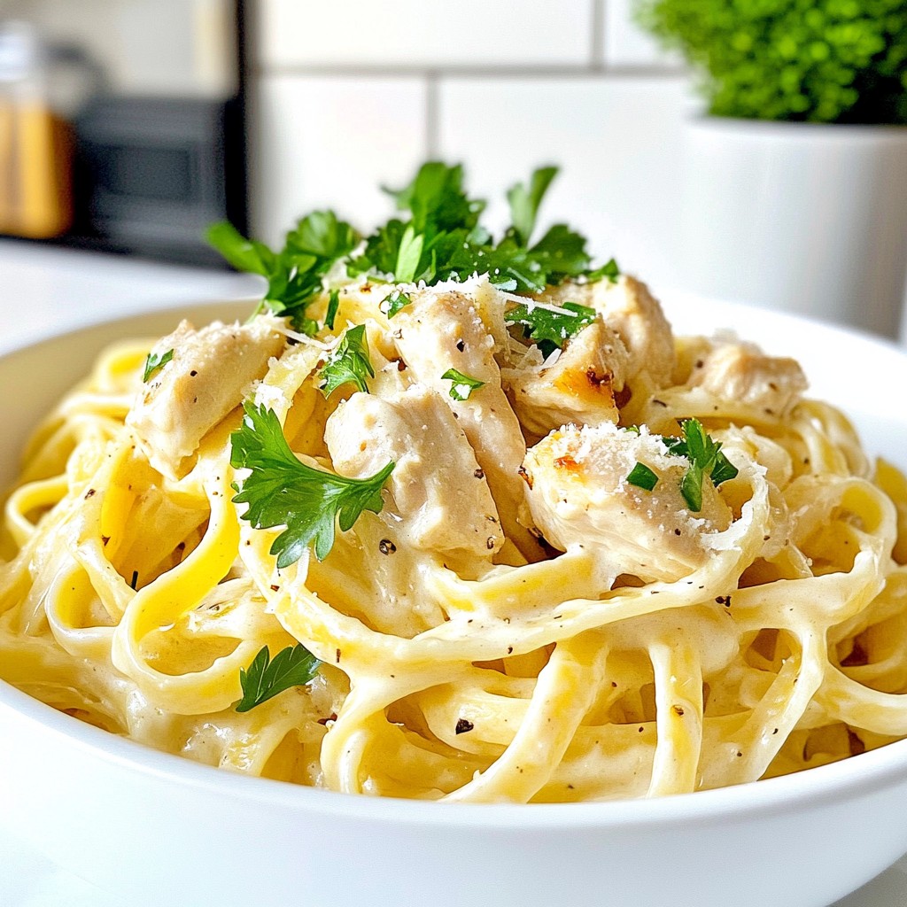 Creamy Chicken Garlic Parmesan Pasta Simple Recipe