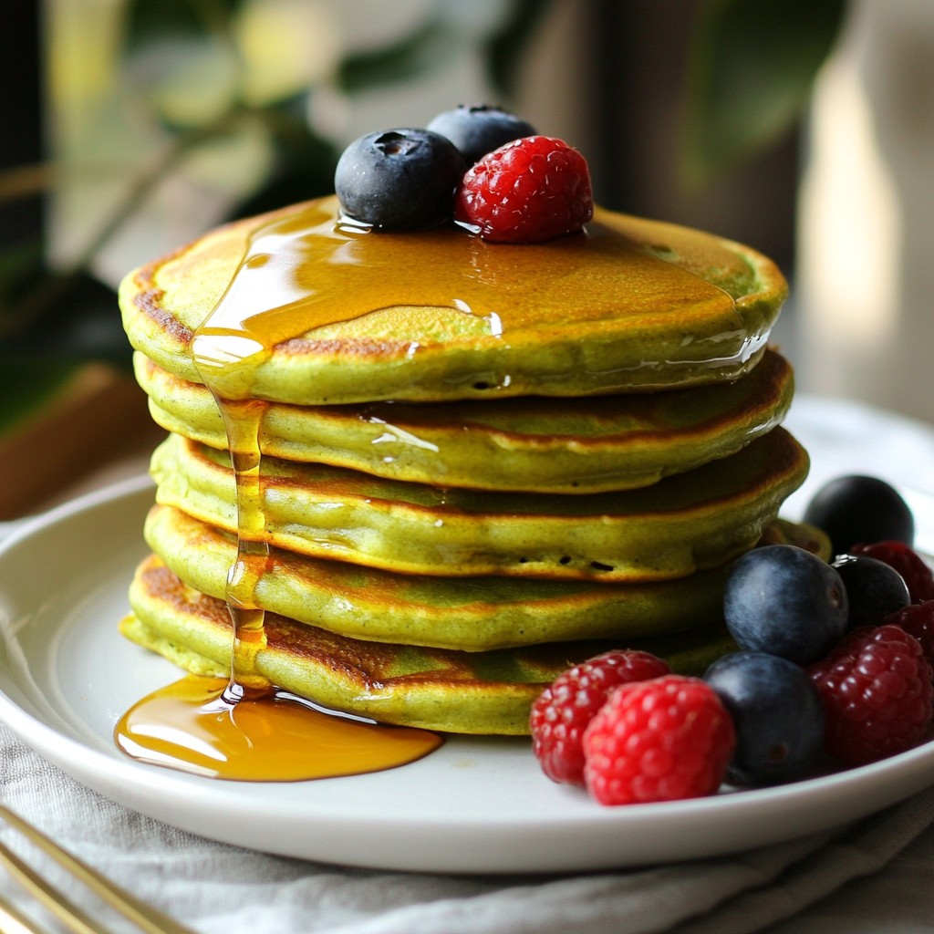 Green Matcha Pancakes Fluffy and Flavorful Delight