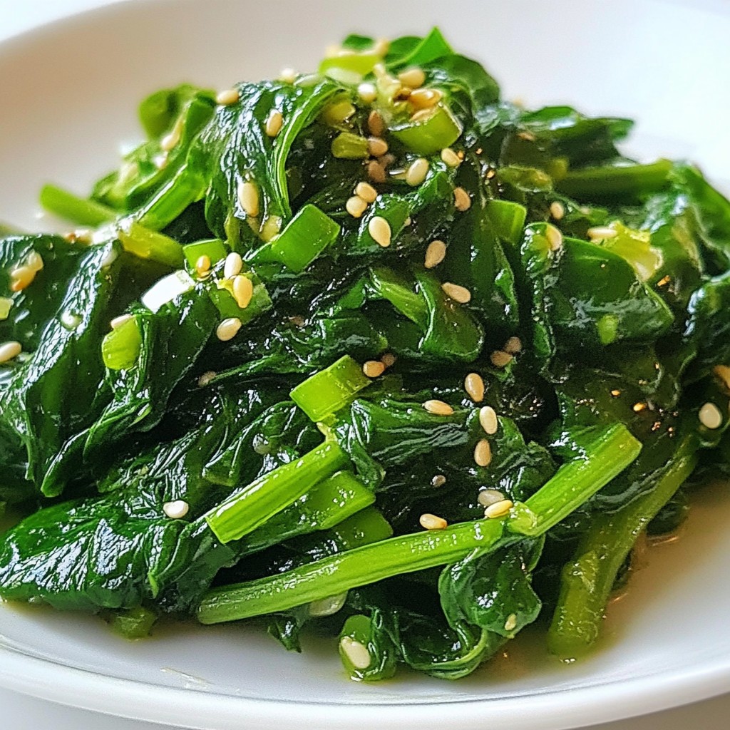 Korean Spinach Side Dish Fresh and Flavorful Recipe